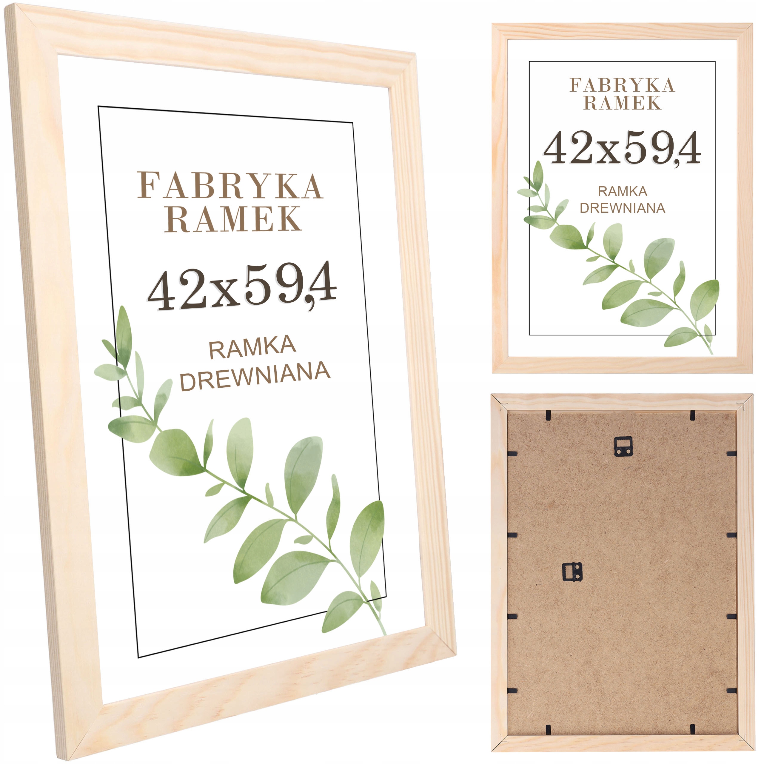 

Ramka A2 sosnowa surowa ramki na zdjęcia 42x59,4