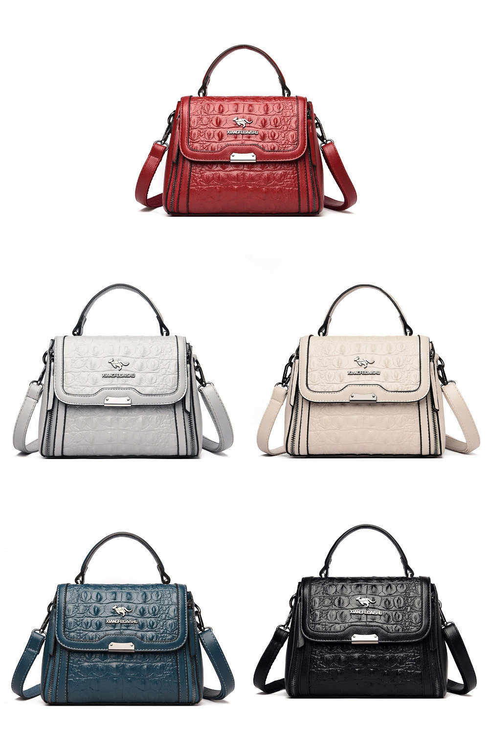 ELEGANCKA TOREBKA DAMSKA LAKIERKA KUFEREK X372 Kolor okuć inny