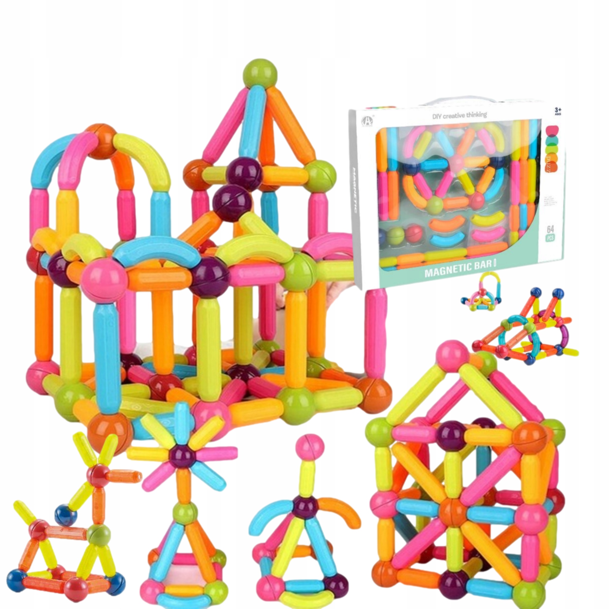 KLOCKI MAGNETYCZNE EDUKACYJNE KONSTRUKCYJNE STIKS