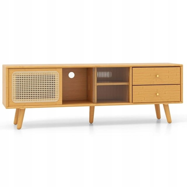Szafka Rtv stojąca Costway 140 cm x 45 cm x 30 cm