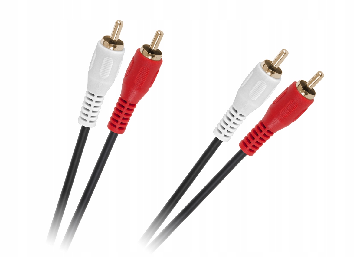 Kabel 2 x Rca 2 x Rca 1,5m czarny 4mm Lechpol Electronics