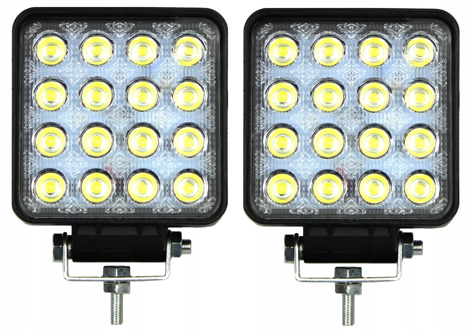 ФАРА РОБОЧА 16 СВЕТОДИОД LED 48W 12-24V СВЕТОДИОДНАЯ X2 ШТУКИ фото 1