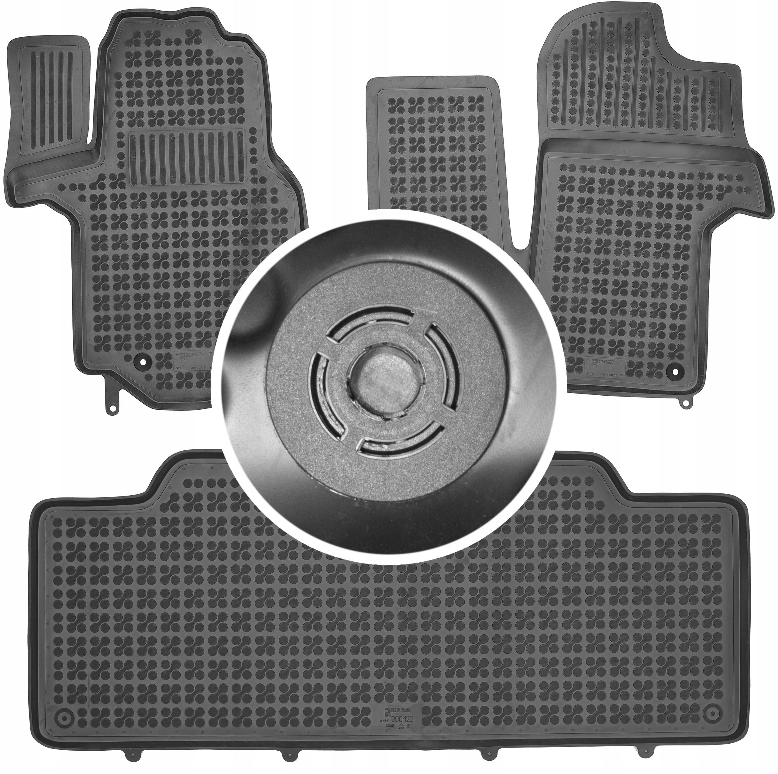 Volkswagen Crafter II 2016 Gumové rohože do auta Upevnenie