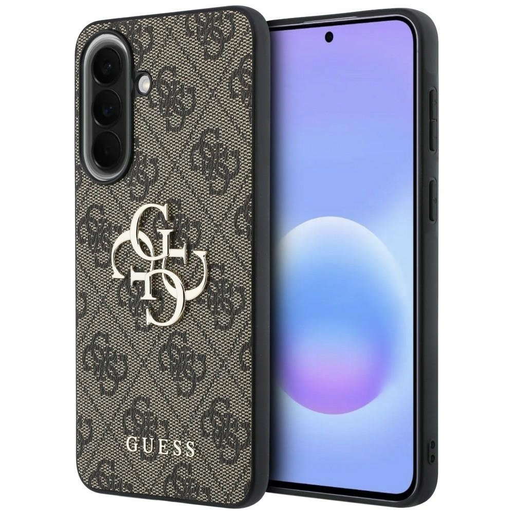 Pouzdro Guess Leather 4G Metal Logo pro Samsung Galaxy A37 5G, hnědé