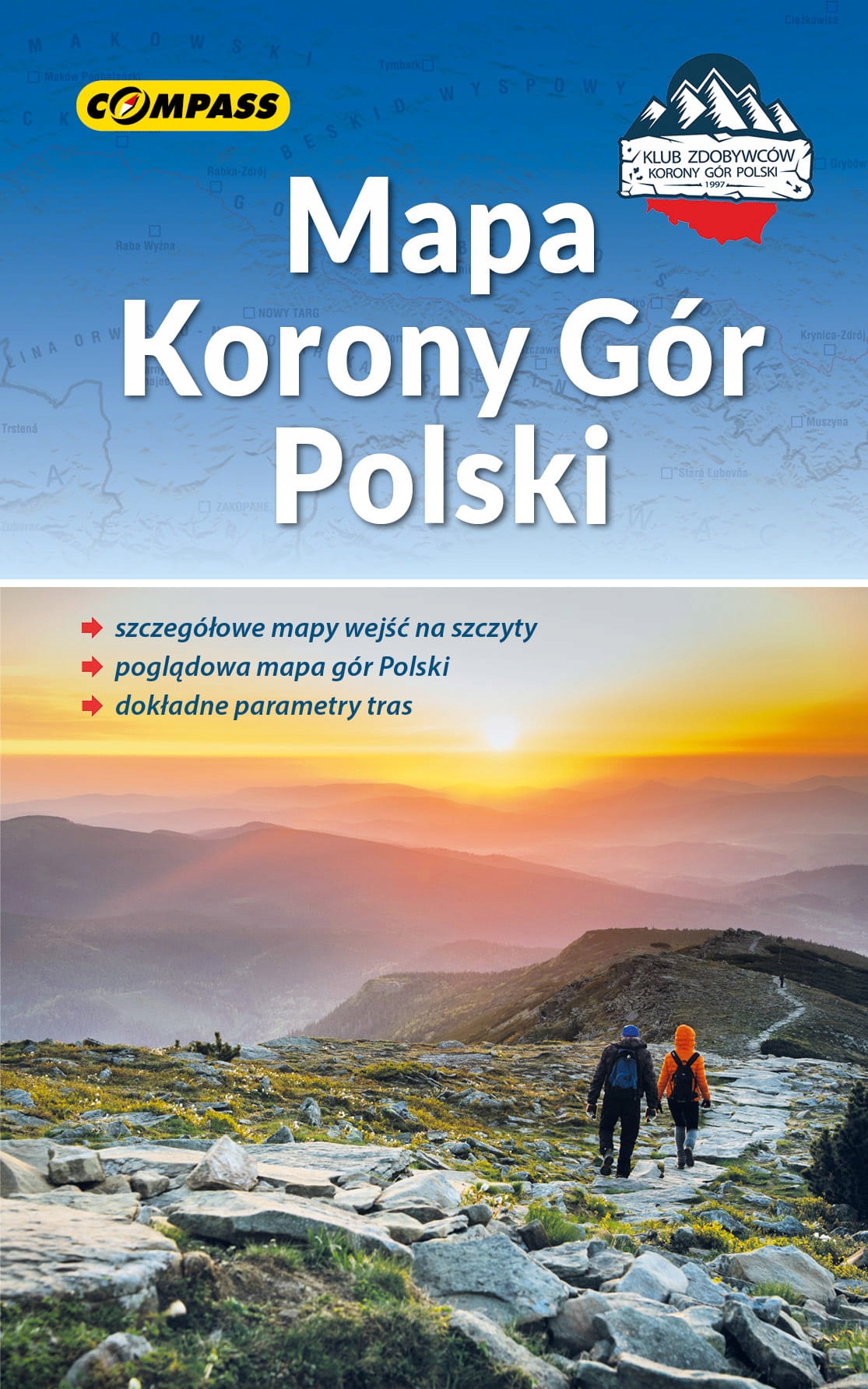 

Mapa Korony Gór Polski laminat Compass