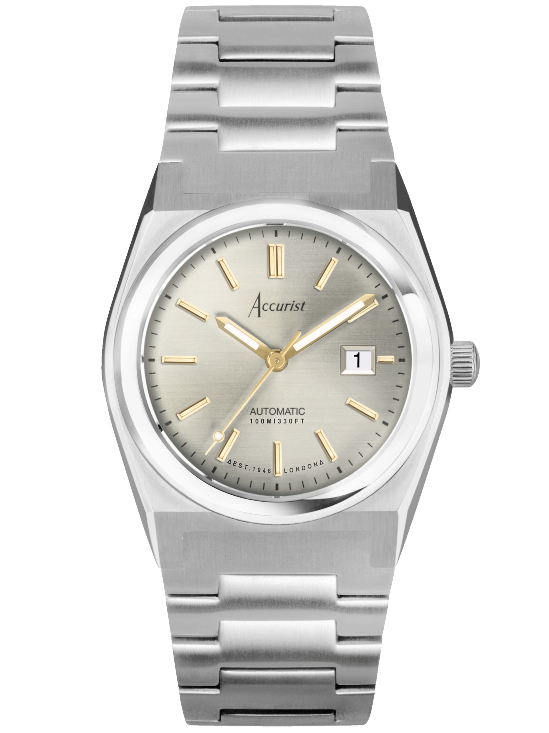 Nové Originální dámské hodinky Accurist Origin 70024 stříbrné, automatické datum