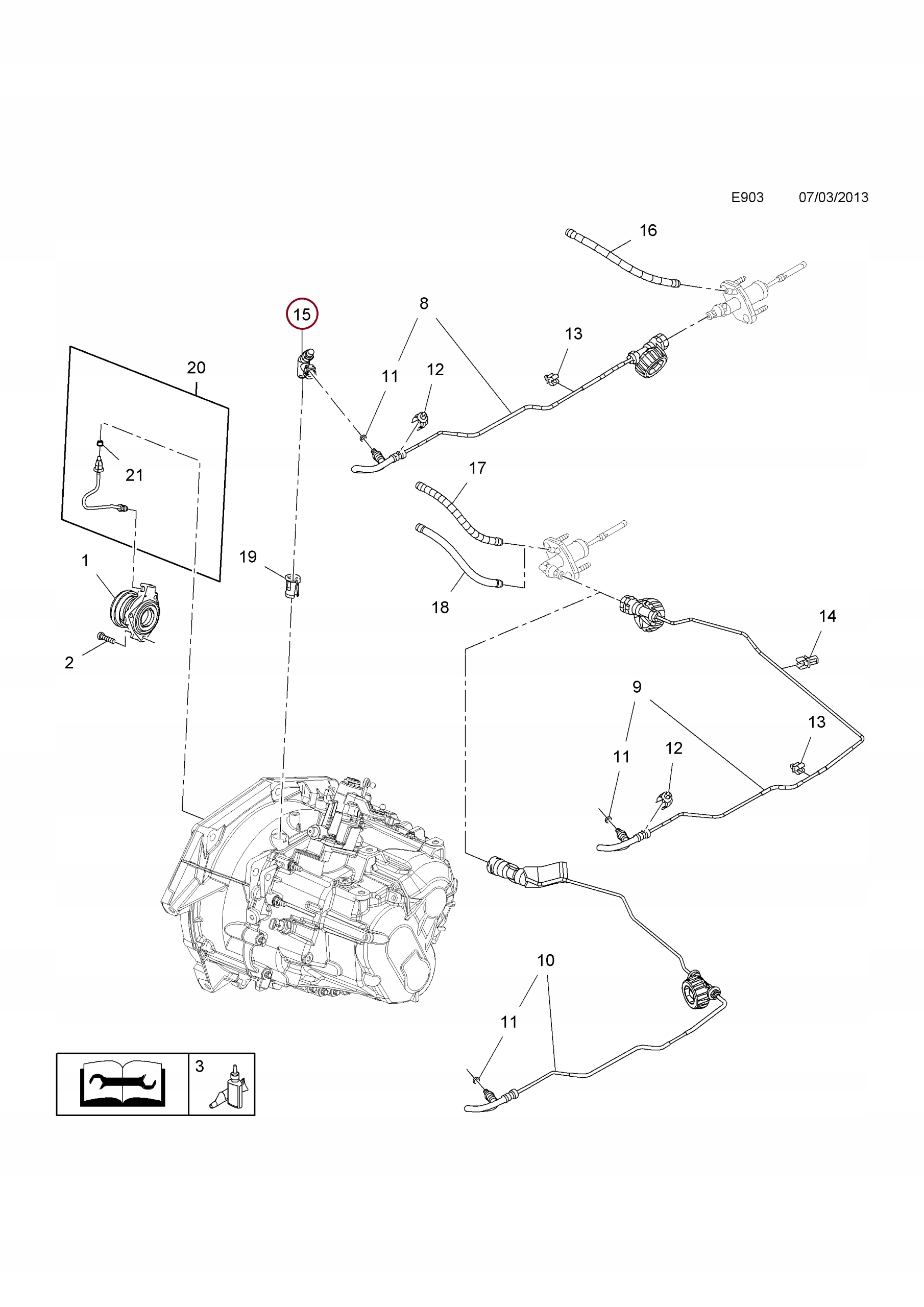 ODPOWIETRZNIK PRZEWODU SPRZĘGŁA F40 INSIGNIA ASTRA ZAFIRA ORYGINAŁ 55591350 Producent części Opel OE