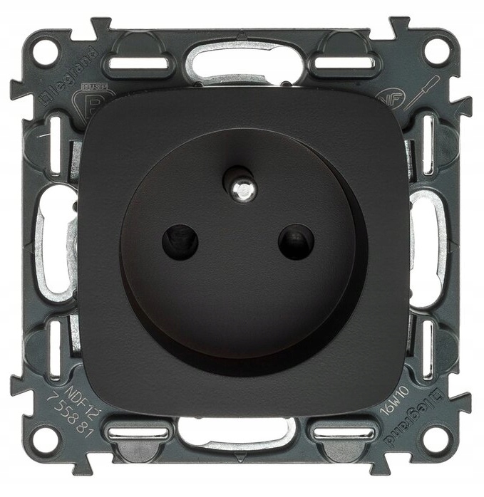 

Valena Allure Gniazdo z uziemieniem Czarne