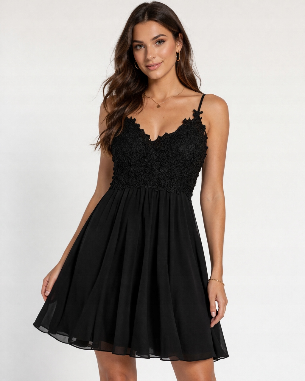 Kraimod šaty večerní černé krajkové koktejlové elegantní 38