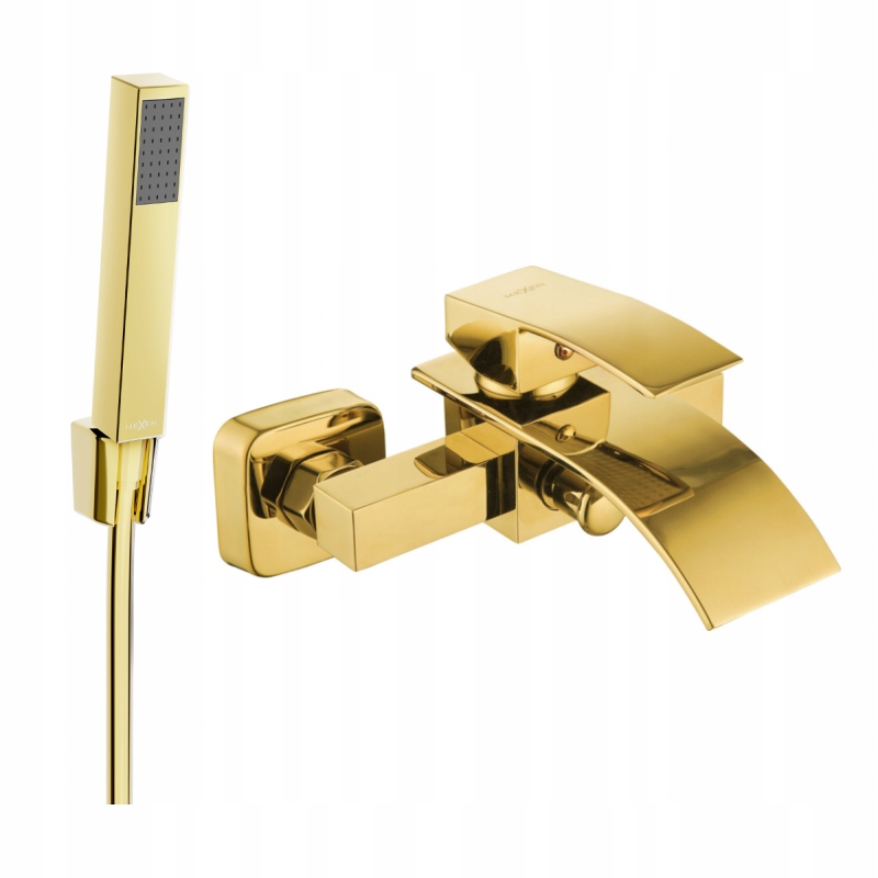 Mexen Aries vanová baterie sprchovou sadou Zlatá