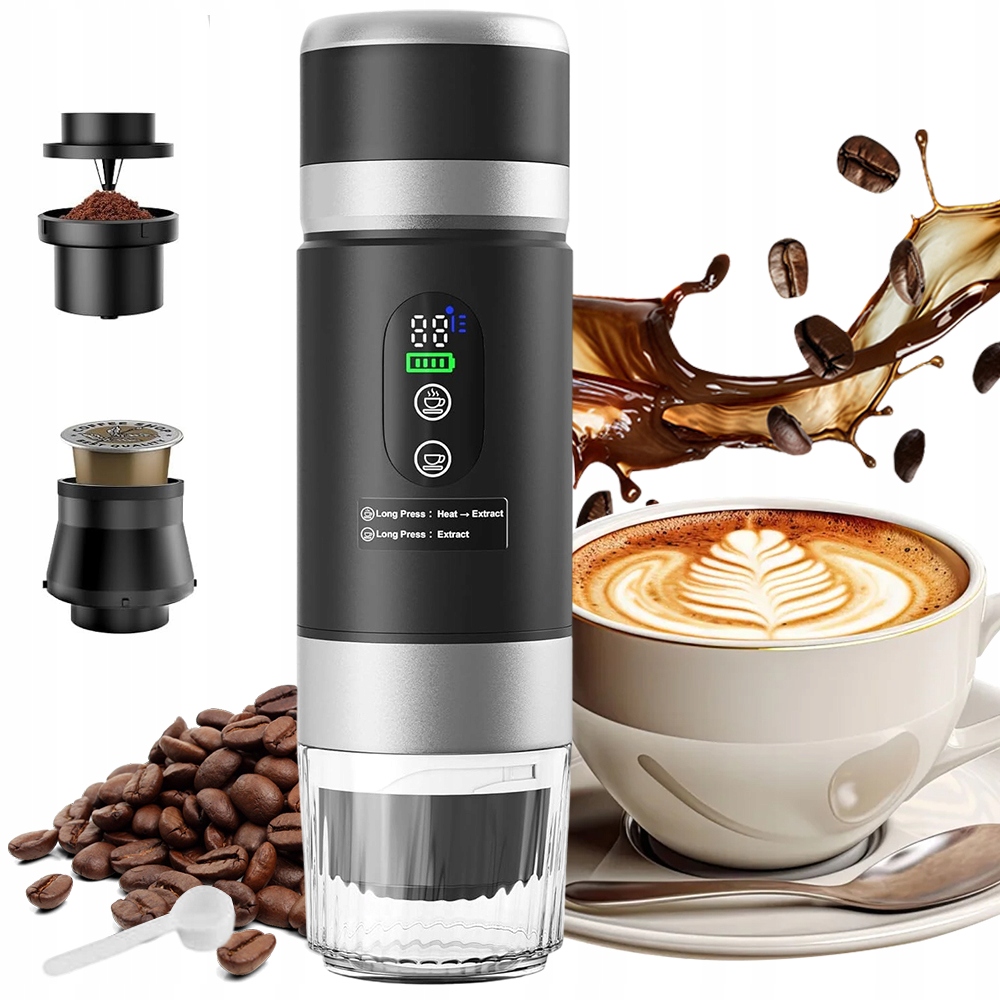 Prenosný Bezdrôtový Kávovar 72W 150ML 7500MAH Na Cesty