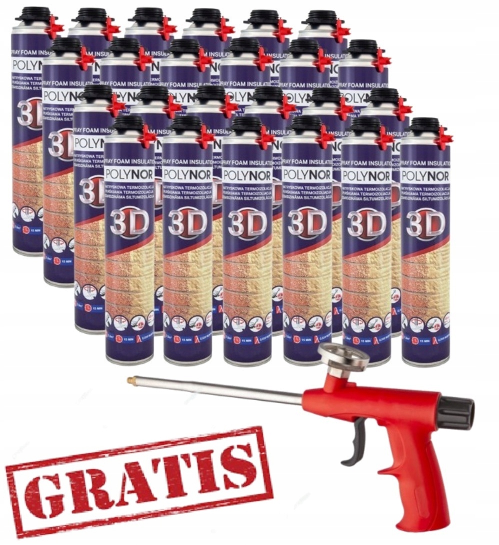 Polynor 3D izolácia pena striekacia pena Zateplenie Garáže Darček