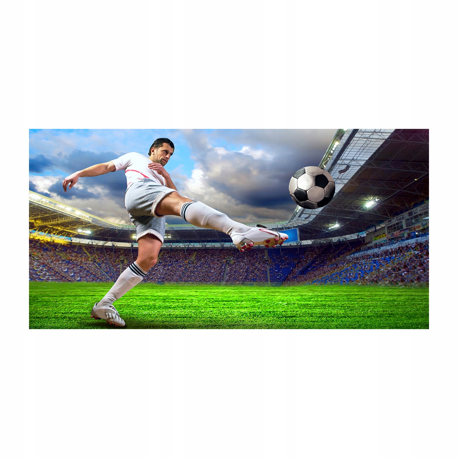 

Foto obraz akrylowy Piłkarz na stadionie 140x70 cm