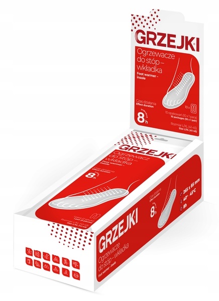 Zimowe wkładki do stóp nóg butów ogrzewane ciepłe -ogrzewacze Premium 36-40