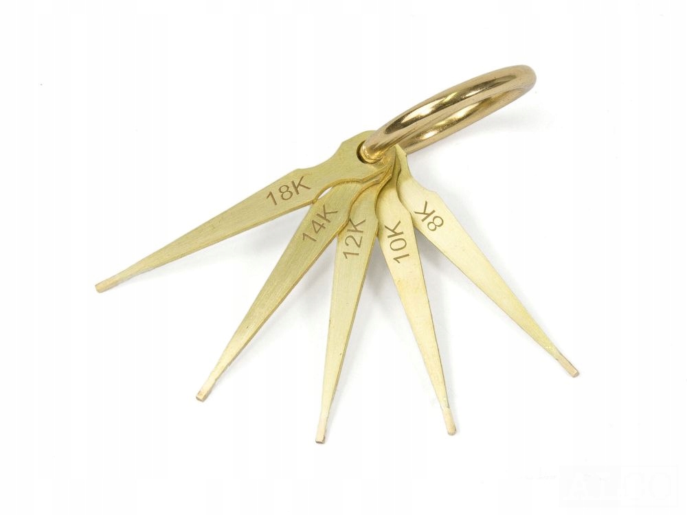 Zkušební Jehly Na Zlato ryzosti 8,10,12,14 a 18 Kt