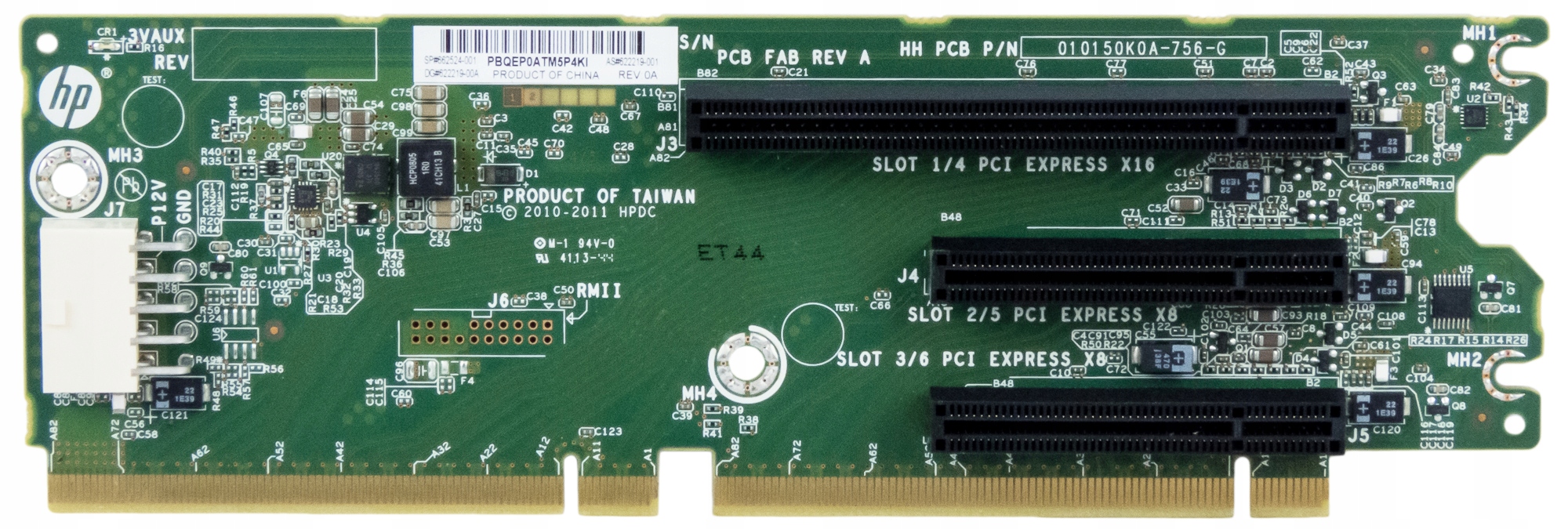 Hp 662524-001 3x Pci-e 622219-001 DL380 G8
