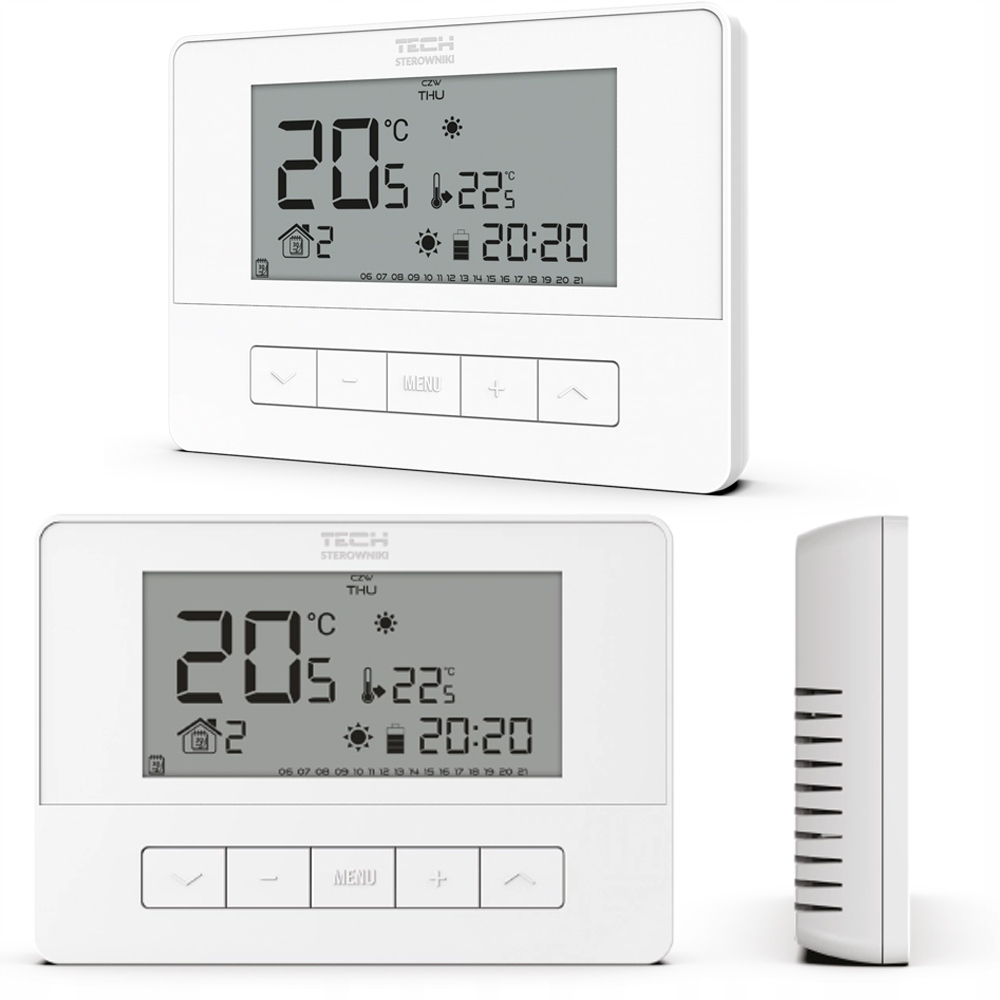 Regulátor Pokojový Termostat Drátový Týdenní Regulátor Bílý Tech