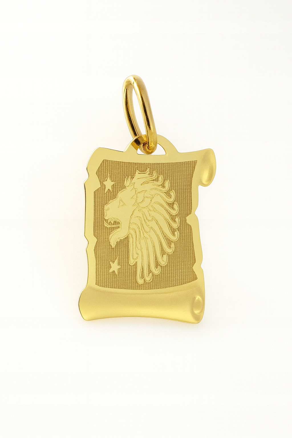 Zlatý přívěsek s přívěskem znamení zvěrokruhu lev