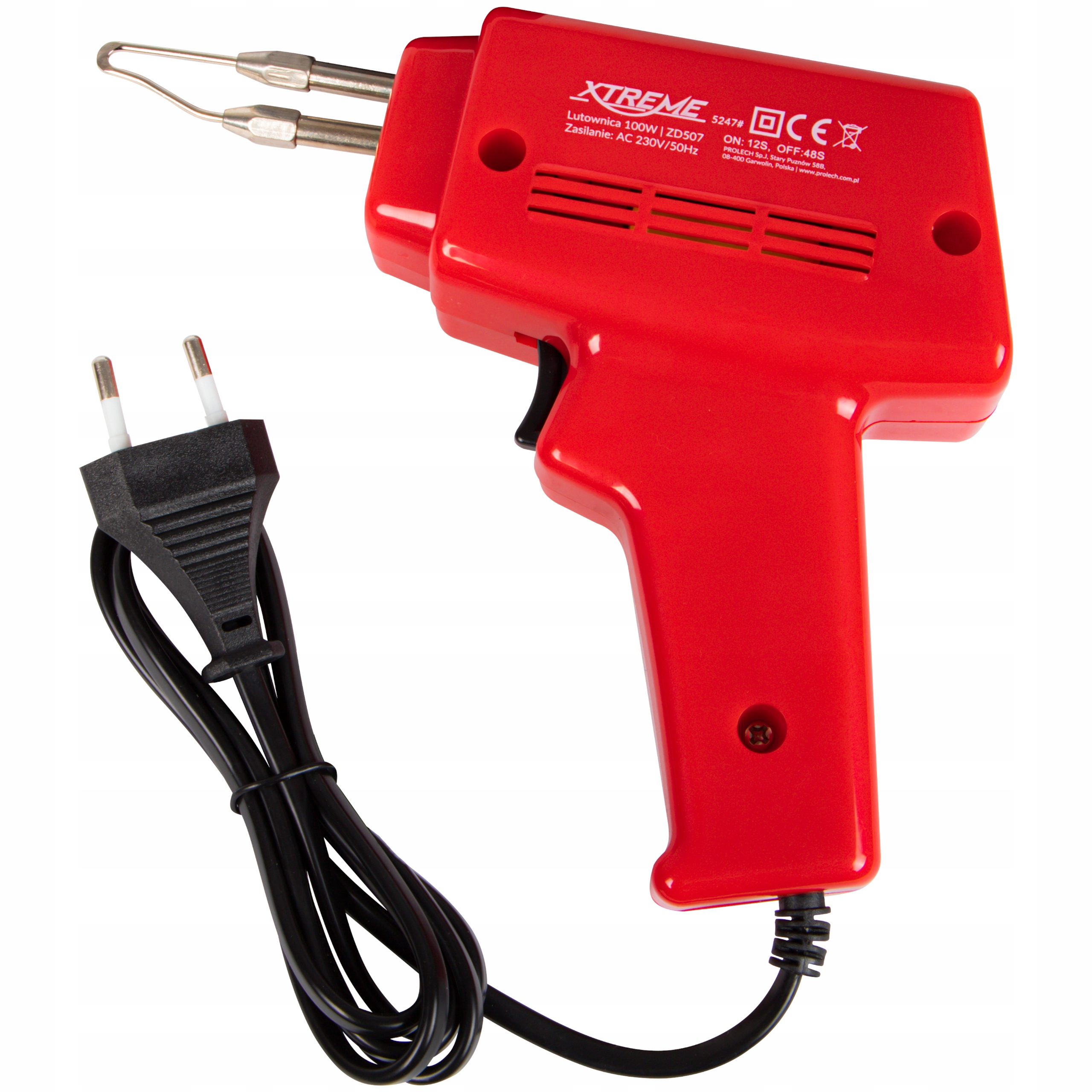 

Lutownica transformatorowa Xtreme pistolet 100W