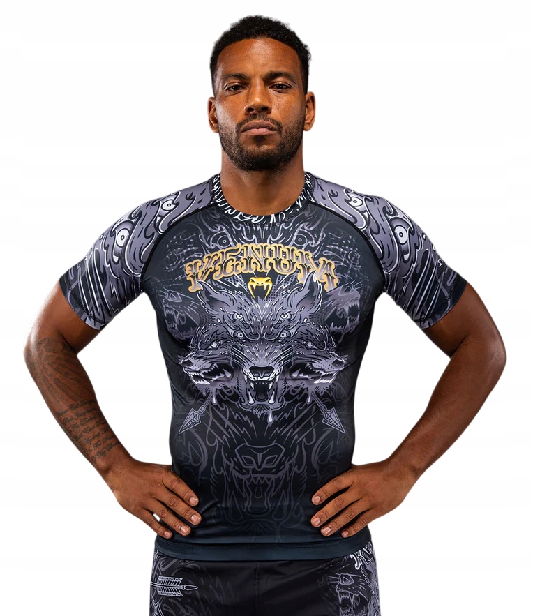 Venum Rashguard Krátký rukáv Short Sleeve Wolf Atak L