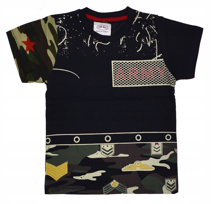 

T-shirt bluzka Koszulka ciemny Moro wojsko 104