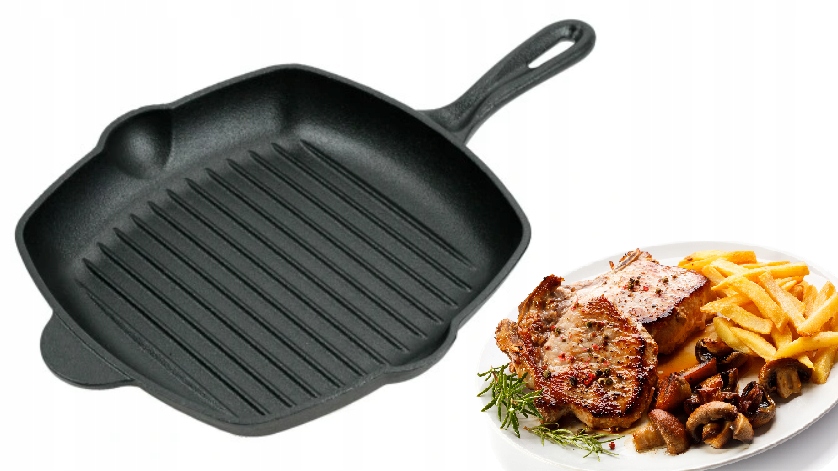

Patelnia Żeliwna Grillowa Głęboka Grill 27 cm