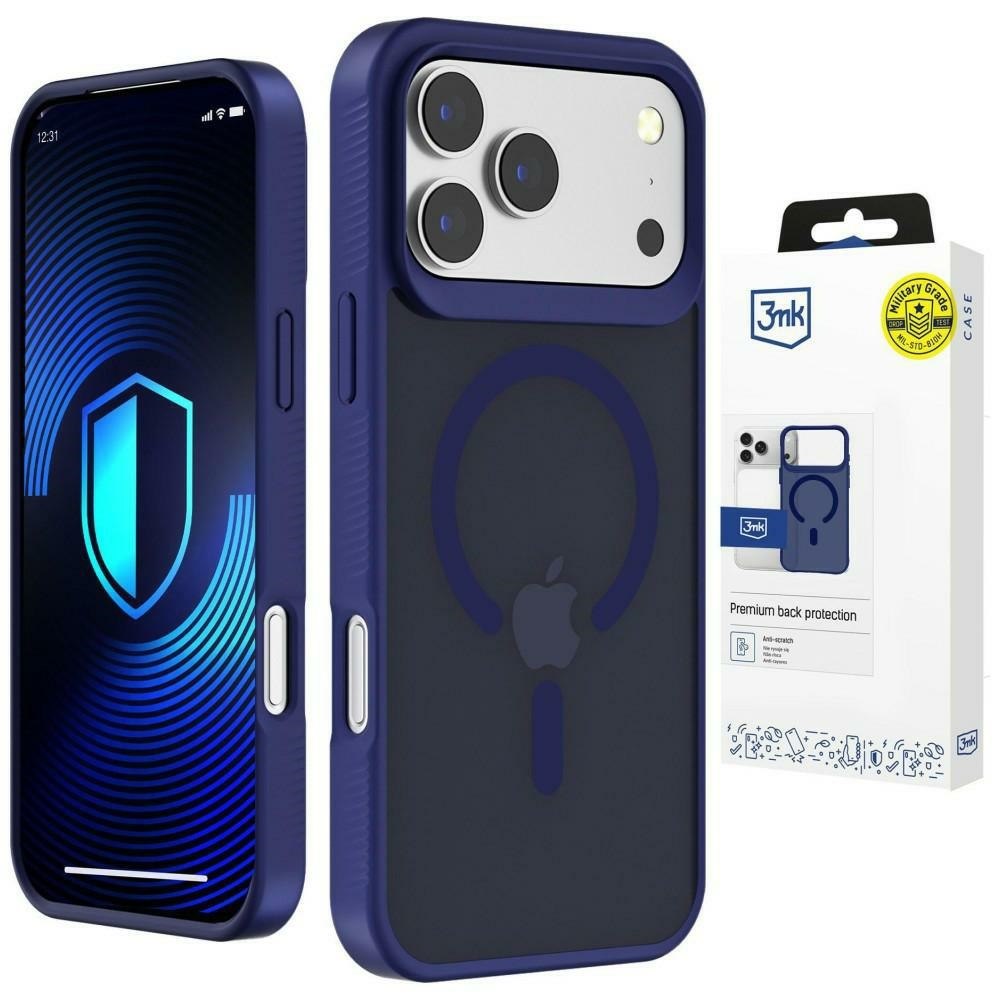 Etui 3MK Smoke MagCase do Apple iPhone 17 Pro Max niebieski