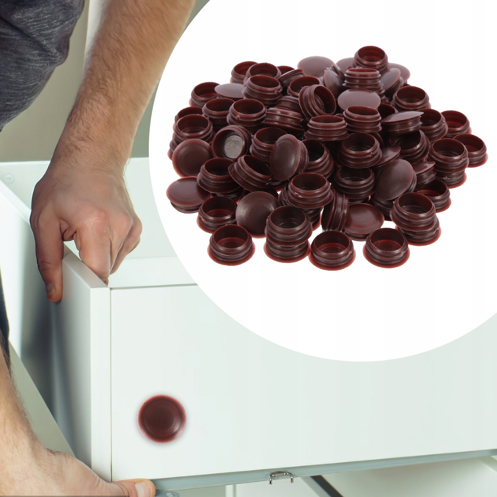 ZAŚLEPKI NA OTWORY MEBLOWE ZAŚLEPKI NA PRZYCISKI DEKORACYJNE Producent inna