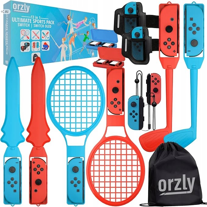 Zestaw akcesoriów Orzly Switch Sports Games 2024 kompatybilny z Nintendo