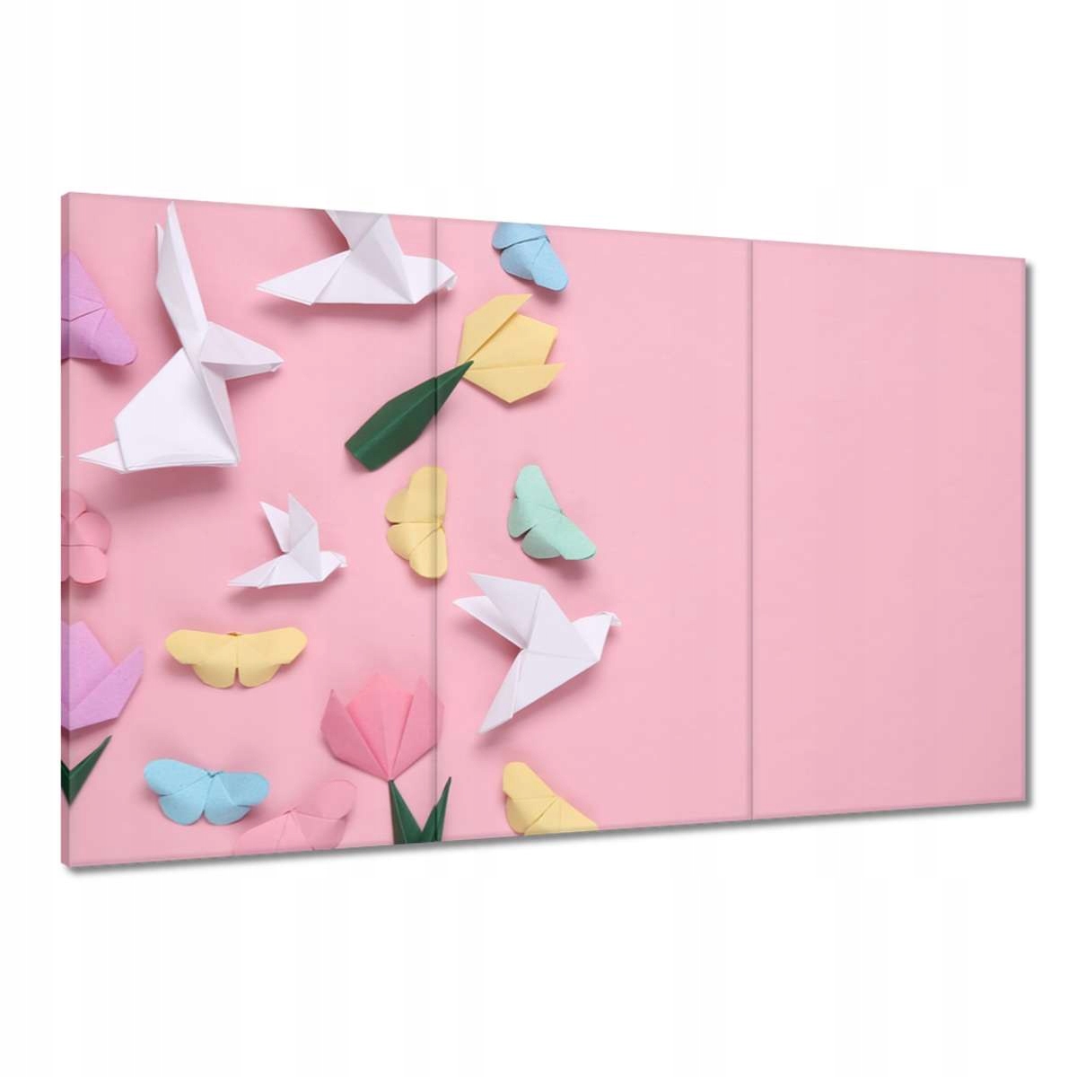 Obrazy 120x80 Origami motýli tulipány