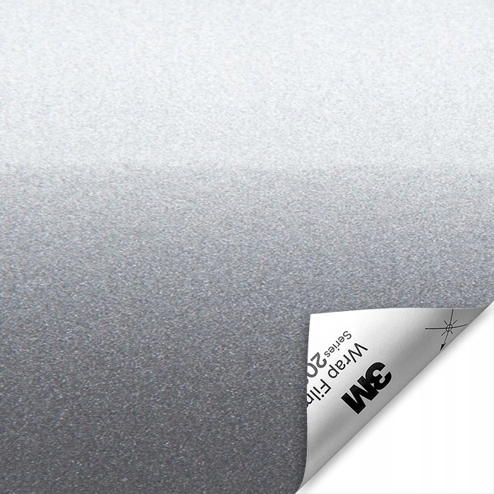 3M 2080 Fólie pro změnu barvy automobilu 50x152 G120 Bílý hliník