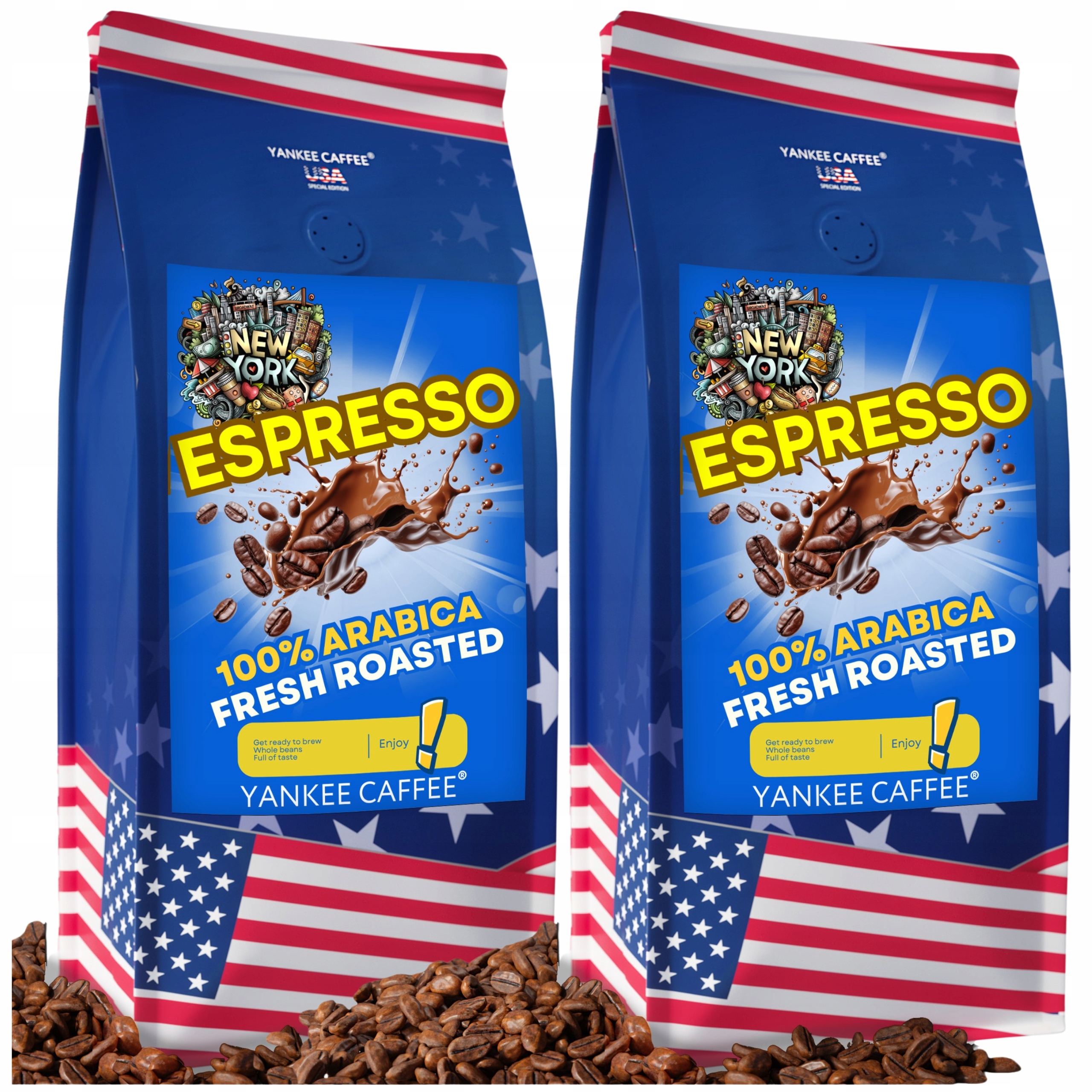 Káva zrnková do kávovaru 2x1kg Čerstvě pražená 100% Arabica Espresso