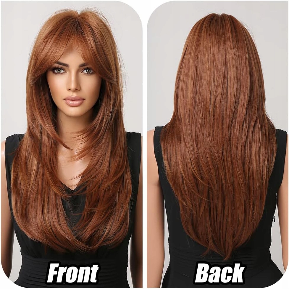 Oufei Paruka s hřívou Dlouhé Vlasy Měděná Hnědá 55 cm OF259-26