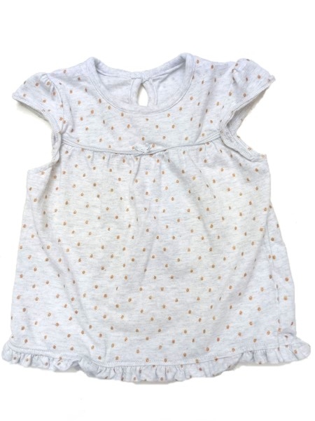 DISNEY szara tunika w złote brokatowe groszki 68