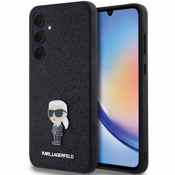 Pouzdro Karl Lagerfeld Fixed Glitter pro Samsung Galaxy A35 černé