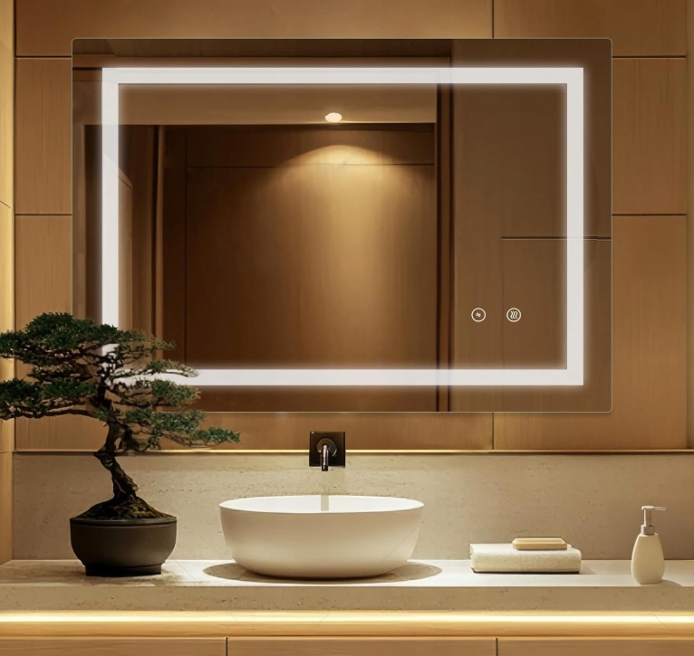 Sanitemodar Lustro łazienkowe Led 80 x 100 cm, przeciwmgielne, białe światł