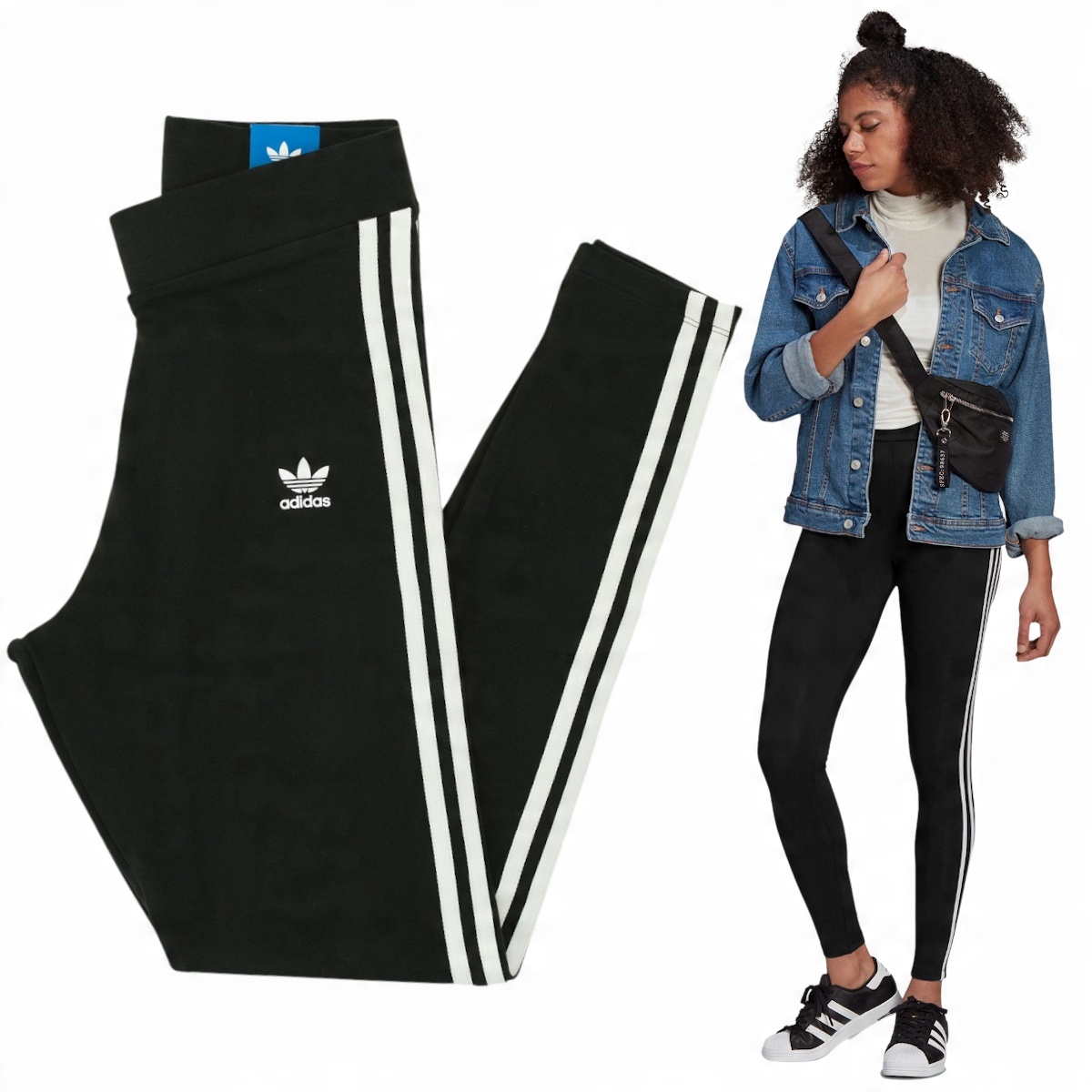 

Legginsy Damskie Adidas Originals Getry Bawełna L