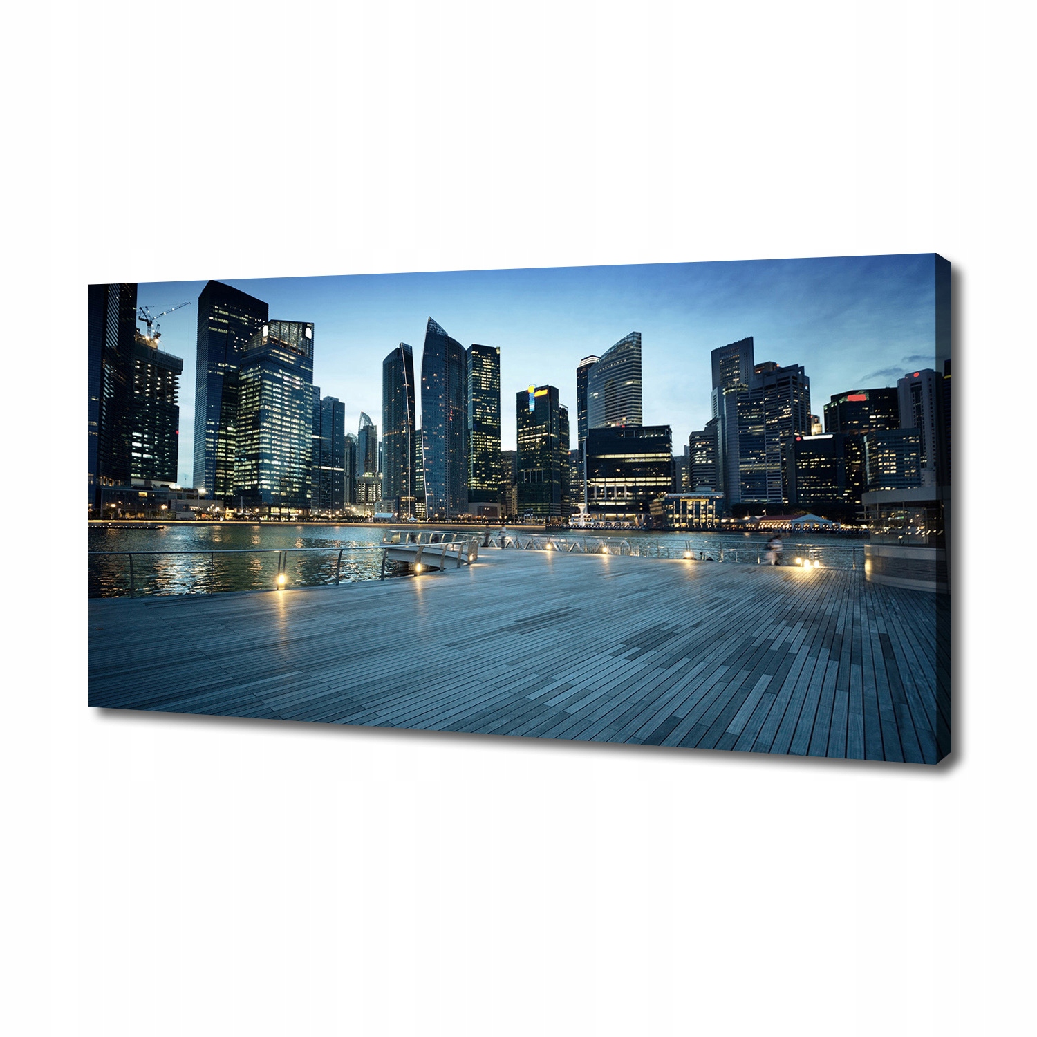 Foto obraz na plátne Singapur v noci 140x70 cm