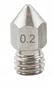 

Dysza stalowa 0.2mm filament 1.75mm M6 Anet A8