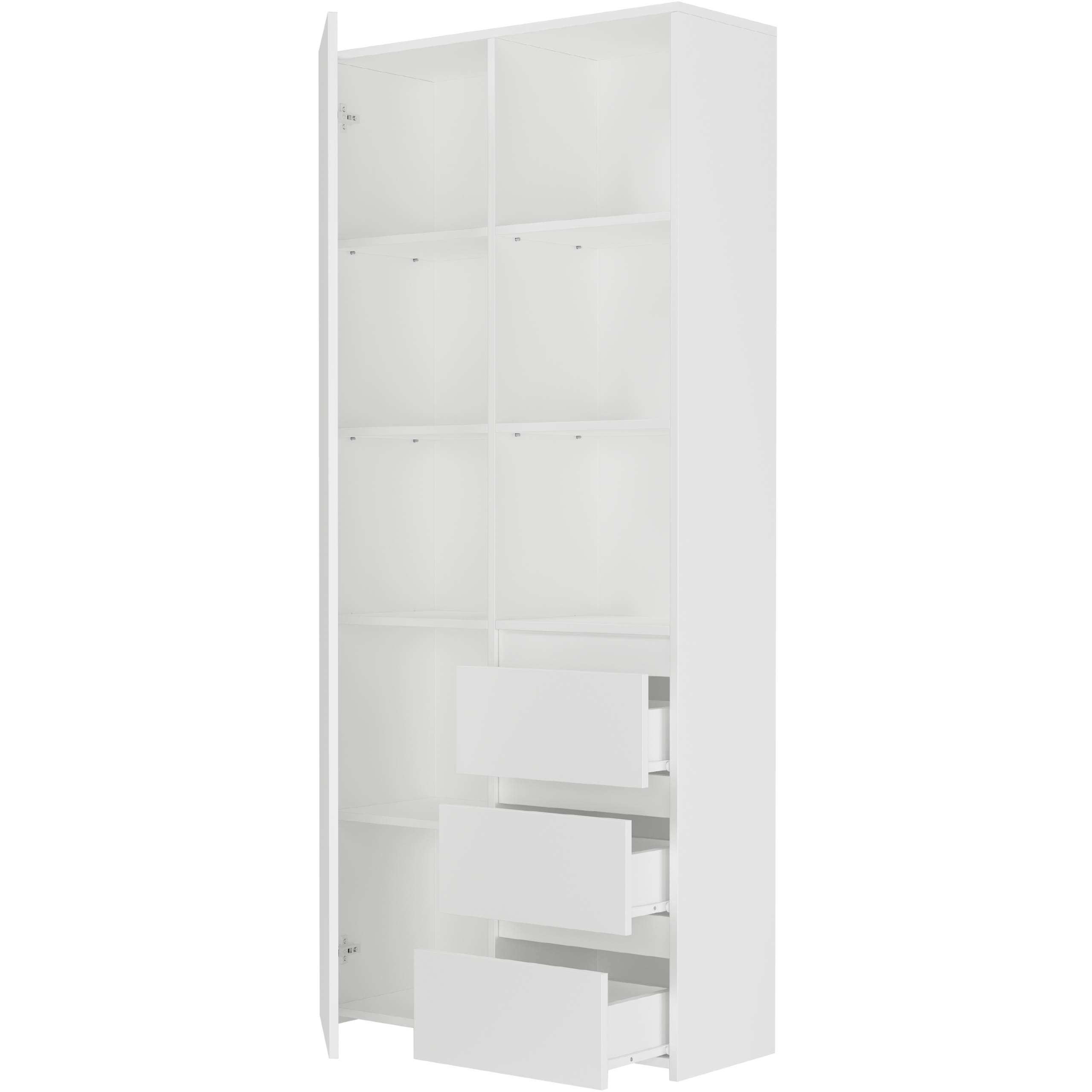 REGAŁ KSIĄŻKI BIUROWY 3 SZUFLADY B-80-S3 BIAŁY