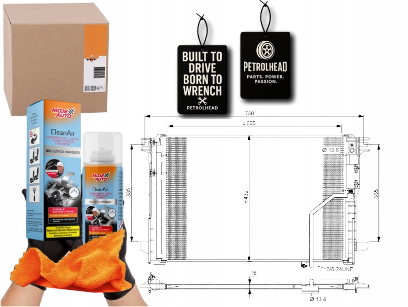 Kondenzátor Klimatizace Mercedes W204 C-klasa 07- N #Petrolhead Pro+ Kit9