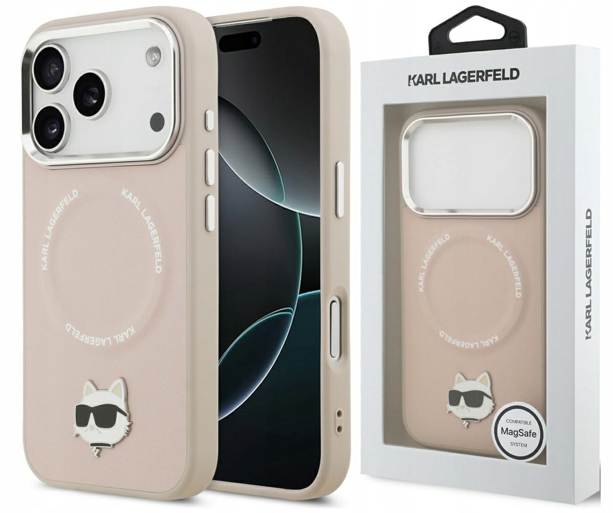 Karl Lagerfeld MagSafe Kožený obal kryt pouzdro pro iPhone 17 Pro