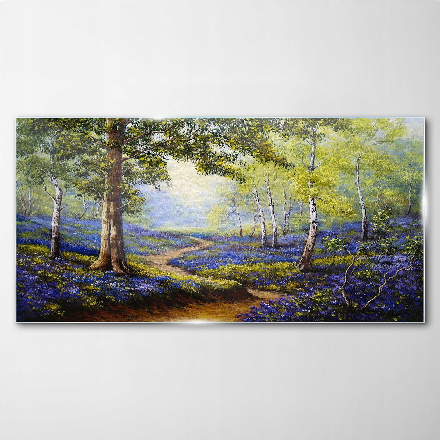 

Foto-obraz na szkle Las drzewo kwiaty 100x50 cm