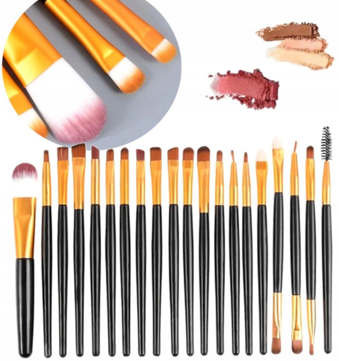 

Zestaw Profesjonalnych pędzli do makijażu 20szt