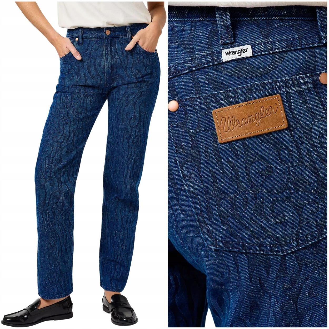 Wrangler Sunset Groovy jednoduché dámské džínové kalhoty s potiskem W29 L34
