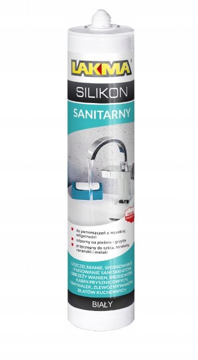 

Silikon Sanitarny Biały 280ml Lakma