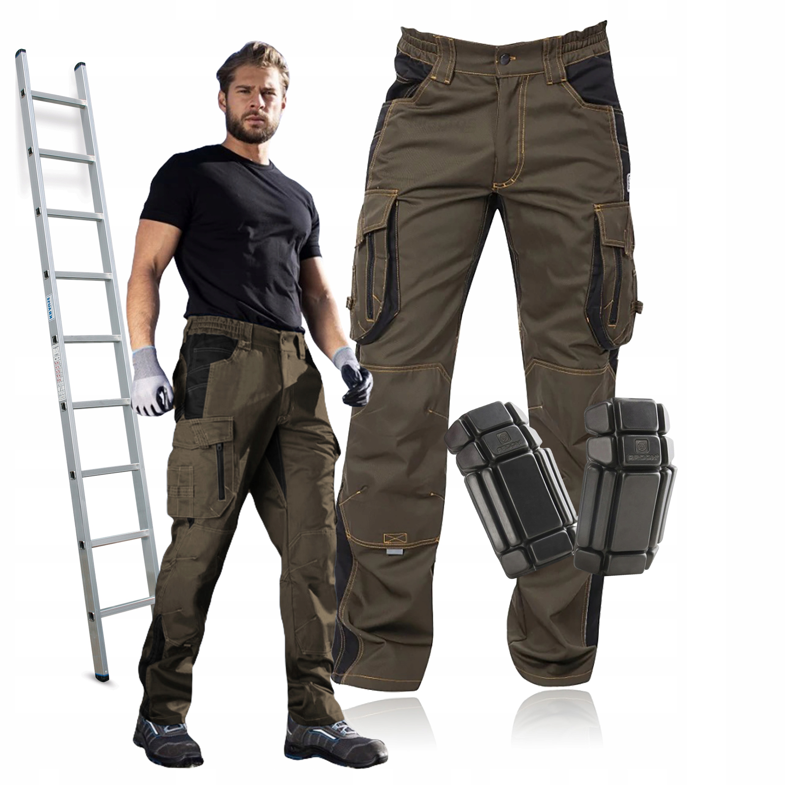 Pánské pracovní kalhoty do pasu Pohodlné silné džínové nitě Ardon Vision 50