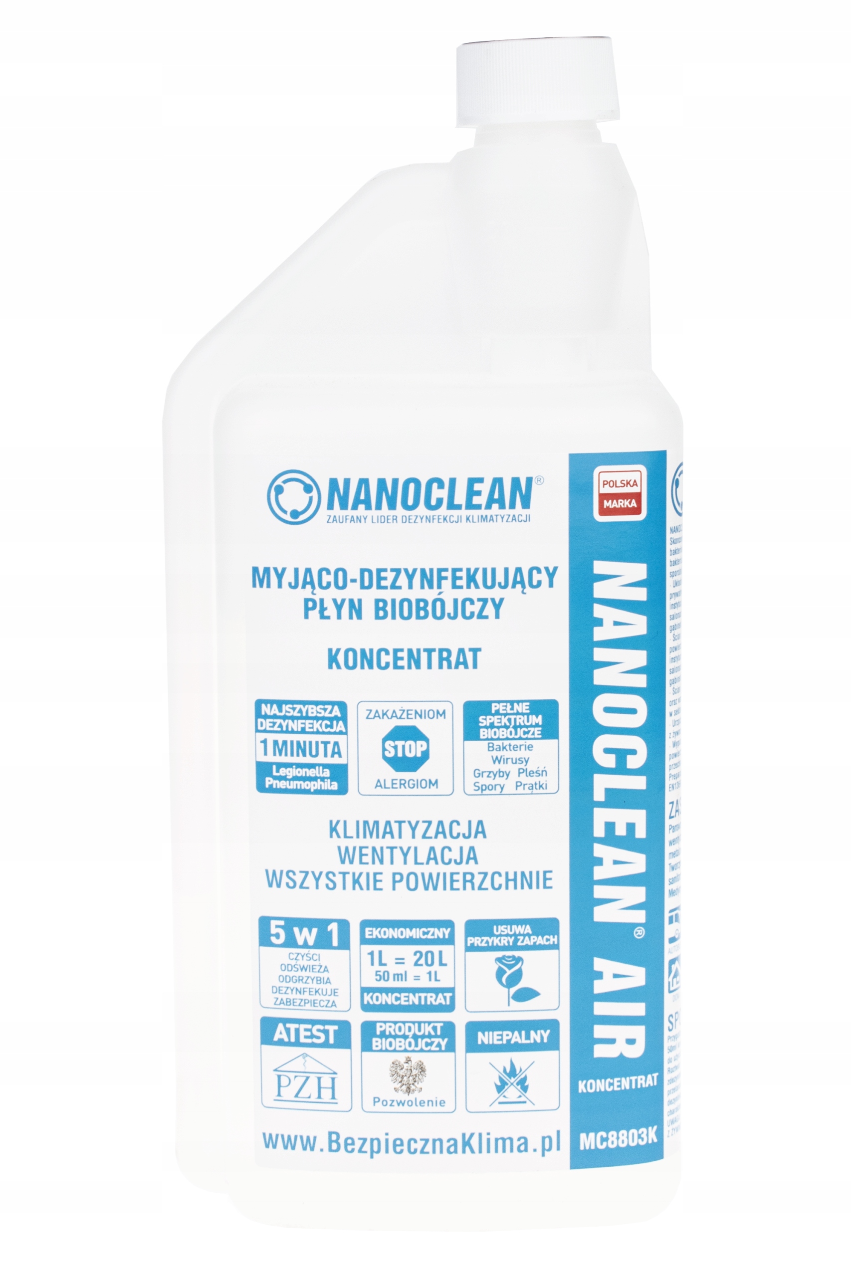 

Koncentrat Płyn Do Dezynfekcji Nanoclean Bezwonny