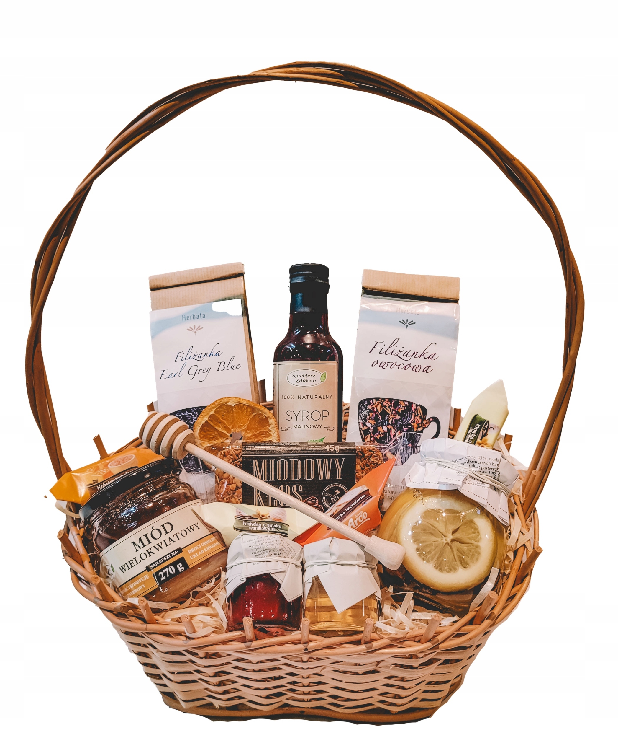 Dárkový Koš Dárek Med Pochoutky Herbta Malinový Sirup