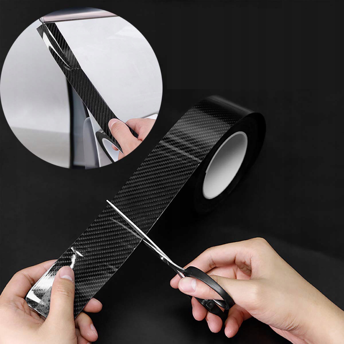 TAŚMA OCHRONNA FOLIA CARBON 5D GRUBA NA PROGI SŁUPKI SAMOPRZYLEPNA 5CM 10M Kod producenta TAŚMA OCHRONNA FOLIA CARBON